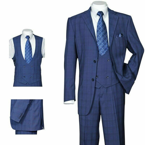 Fortino Landi Suit 5702V6-Navy - Church Suits For Less
