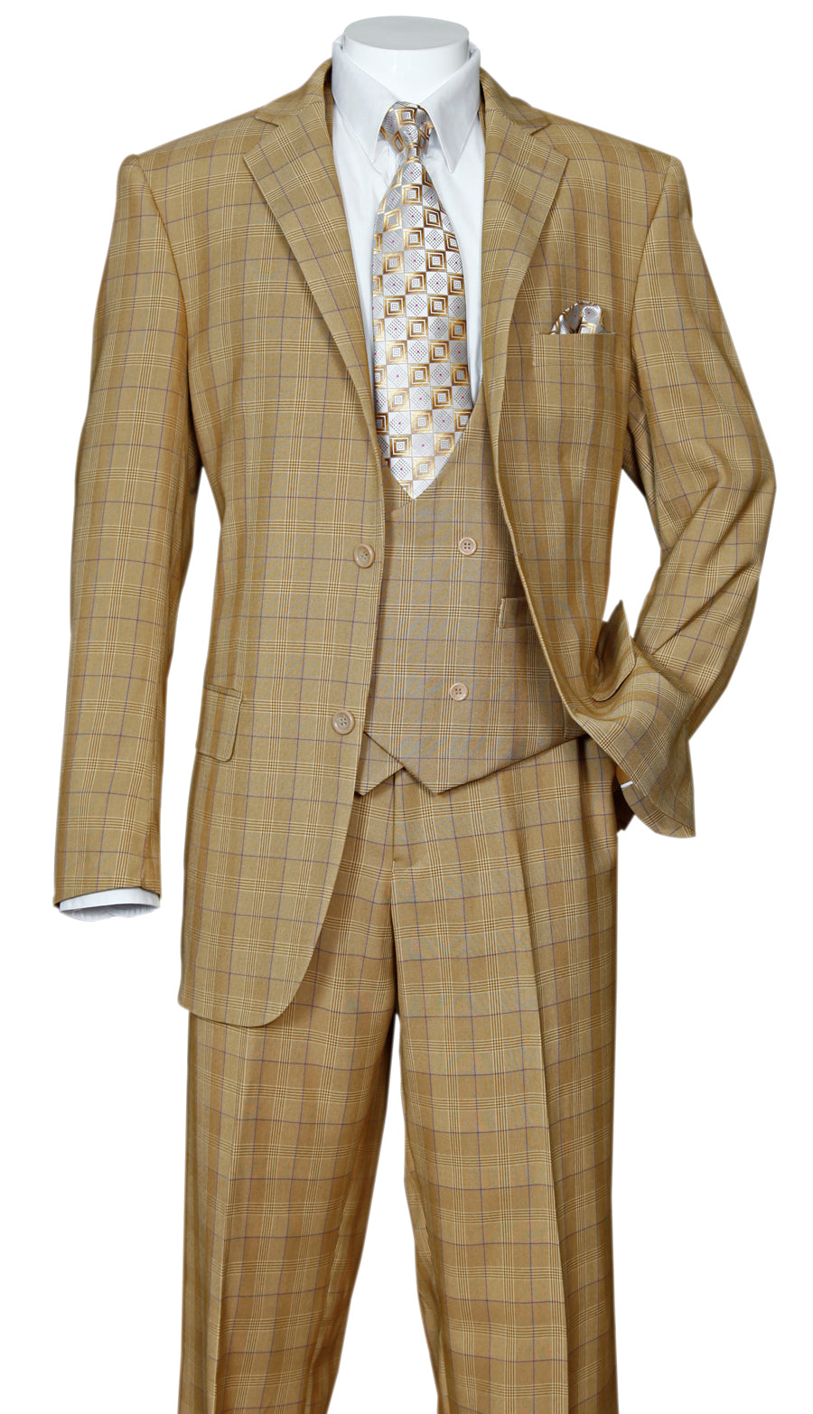 Fortino Landi Suit 5702V6C-Tan - Church Suits For Less