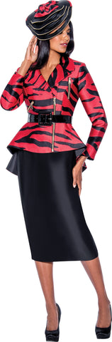 GMI Church Suit 9242-Red/Black