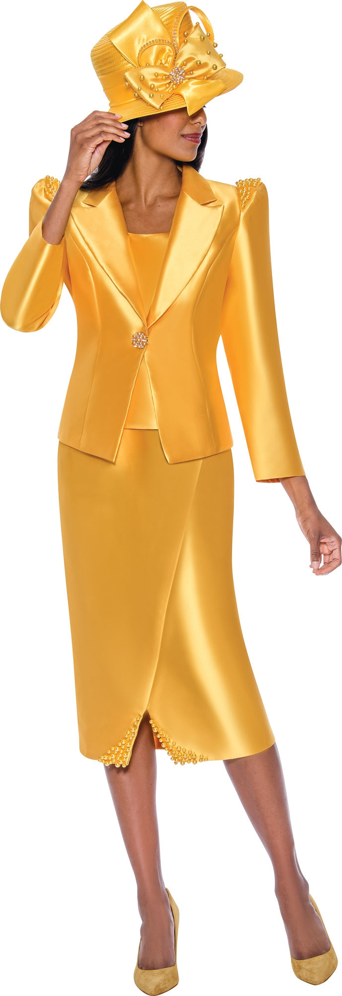 GMI Church Suit 9263-Gold - Church Suits For Less
