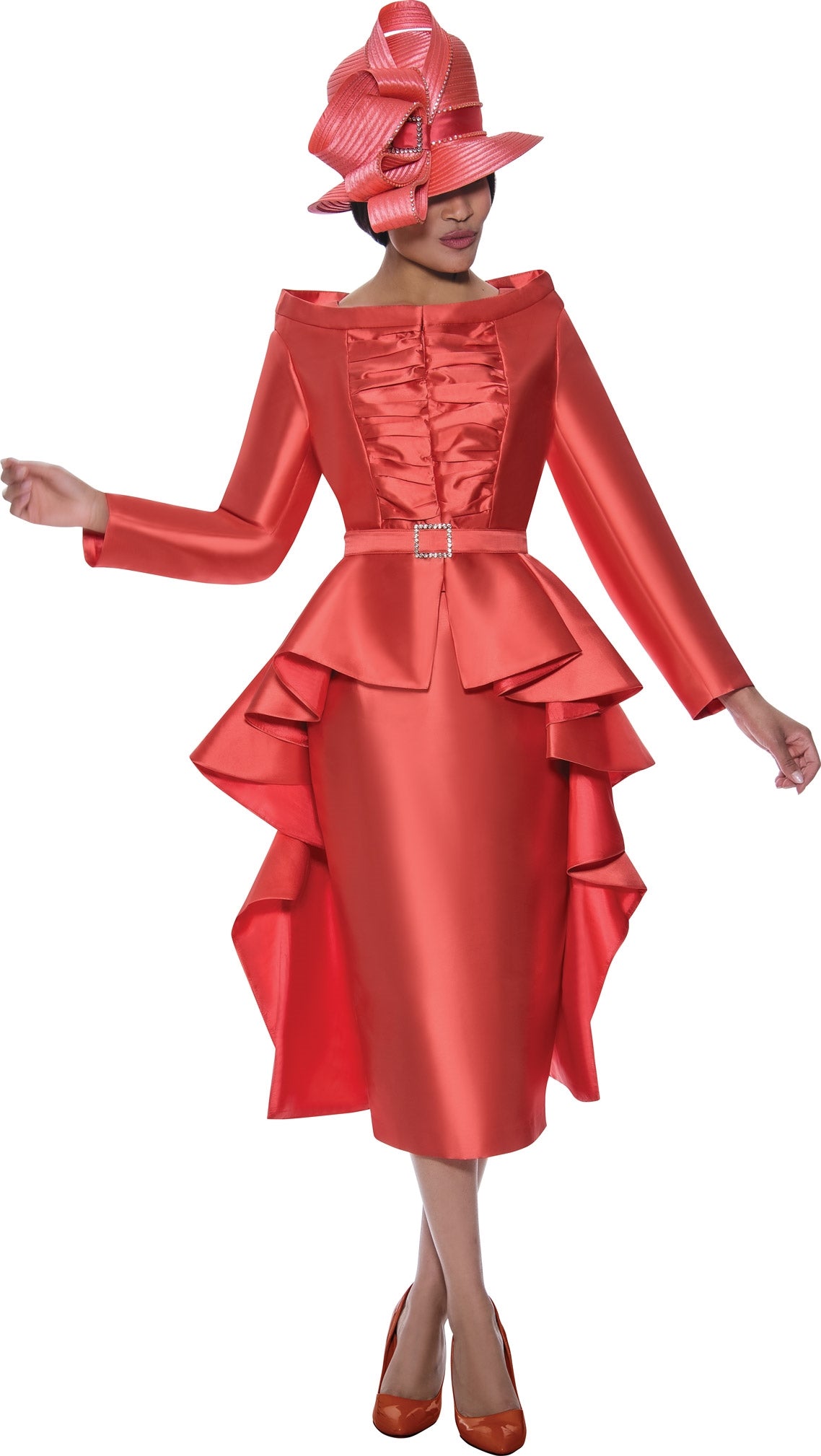GMI Church Suit 9632-Coral - Church Suits For Less