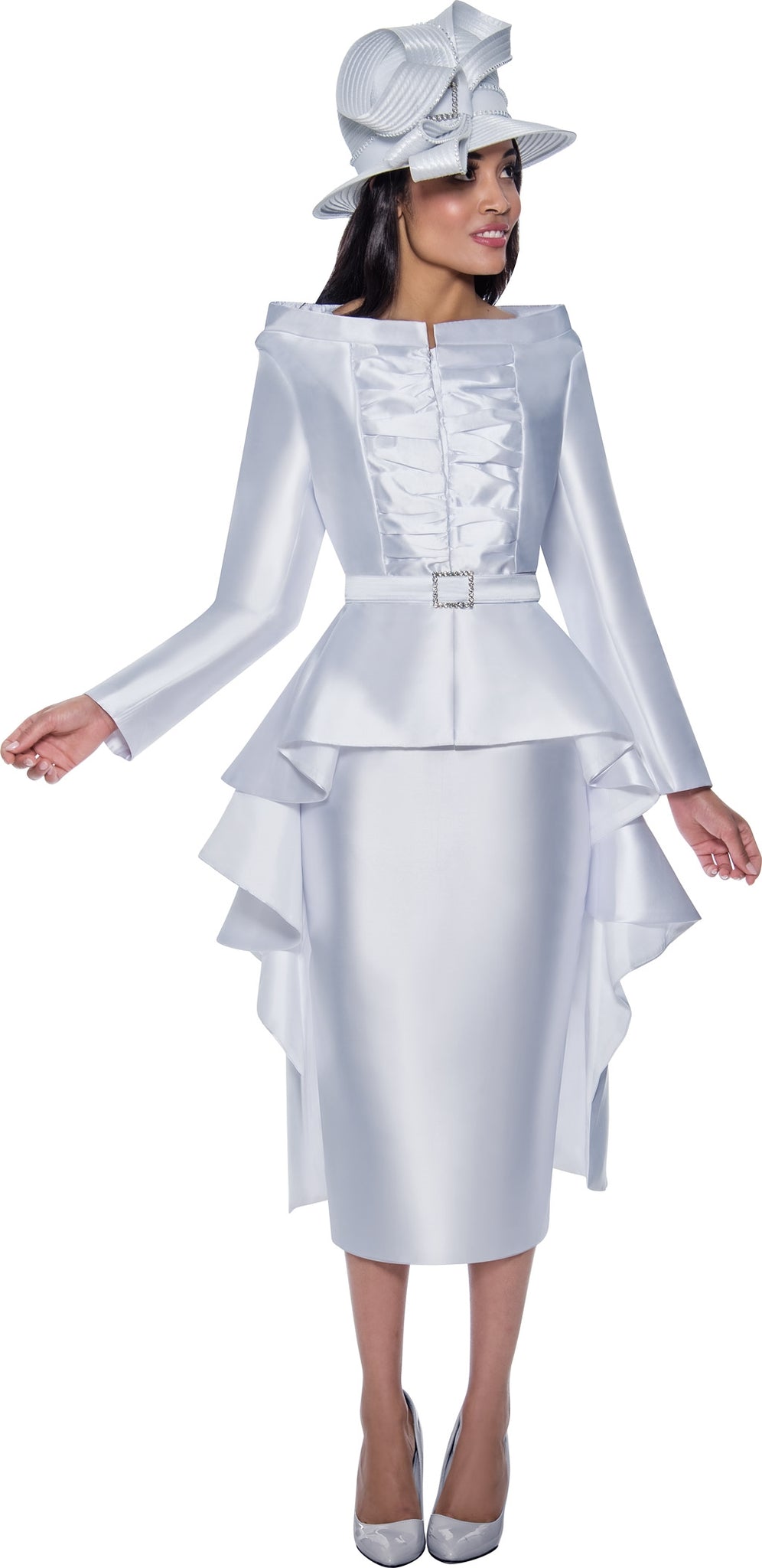 GMI Church Suit 9632-White - Church Suits For Less