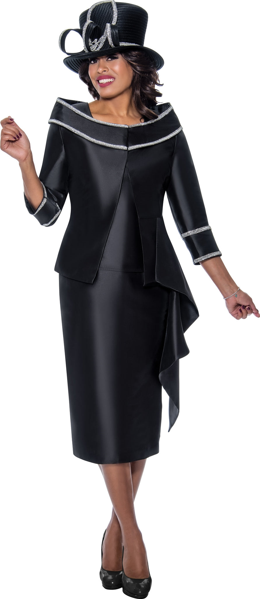 GMI Church Suit 9683-Black - Church Suits For Less