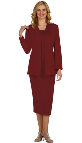 GMI Usher Suit 13270-Burgundy - Church Suits For Less