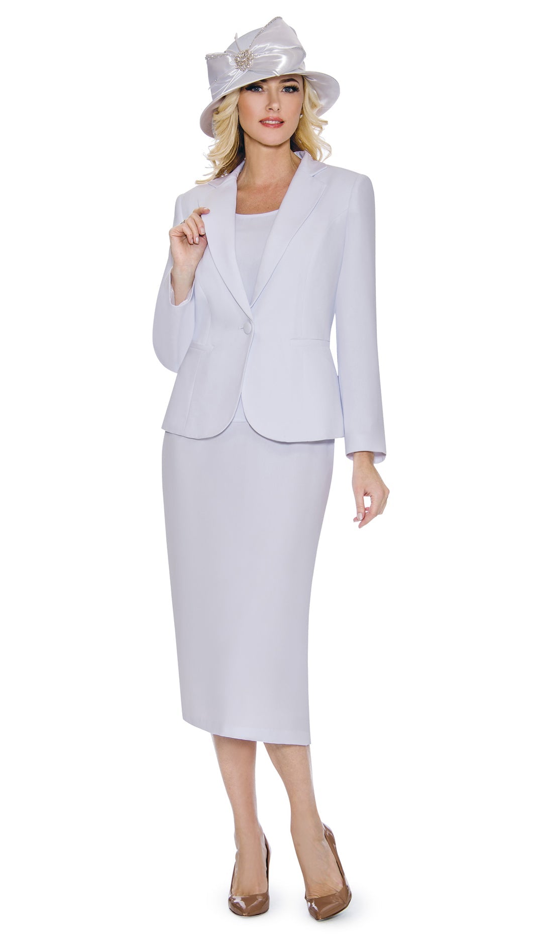 Giovanna Usher Suit S0707-White - Church Suits For Less