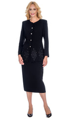 Giovanna Suit 0920C-Black - Church Suits For Less