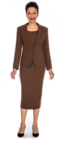 Giovanna Usher Suit 0707C-Chocolate - Church Suits For Less