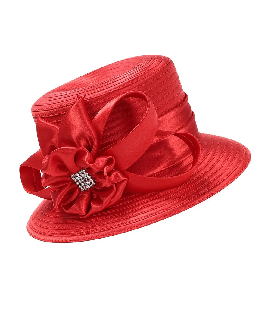 Giovanna Church Hat HR944-Red - Church Suits For Less