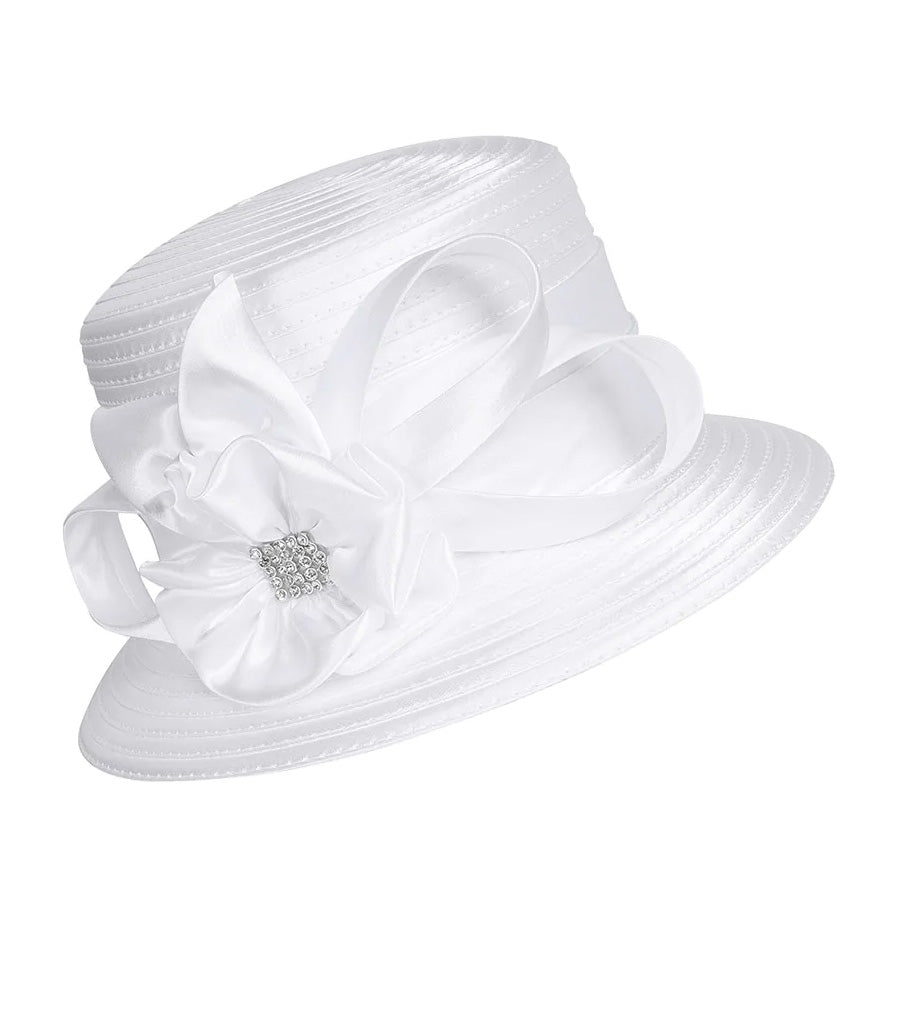 Giovanna Church Hat HR944-White - Church Suits For Less