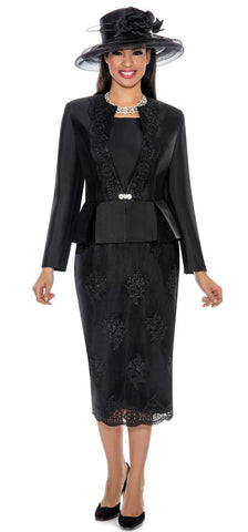 Giovanna Church Suit G0844-Black