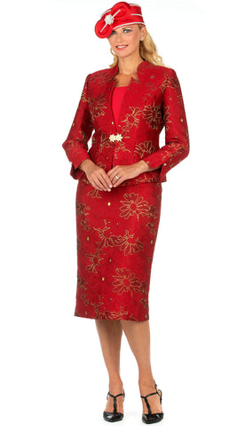 Giovanna Church Suit G1172-Red - Church Suits For Less