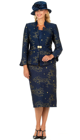Giovanna Church Suit G1172-Navy - Church Suits For Less