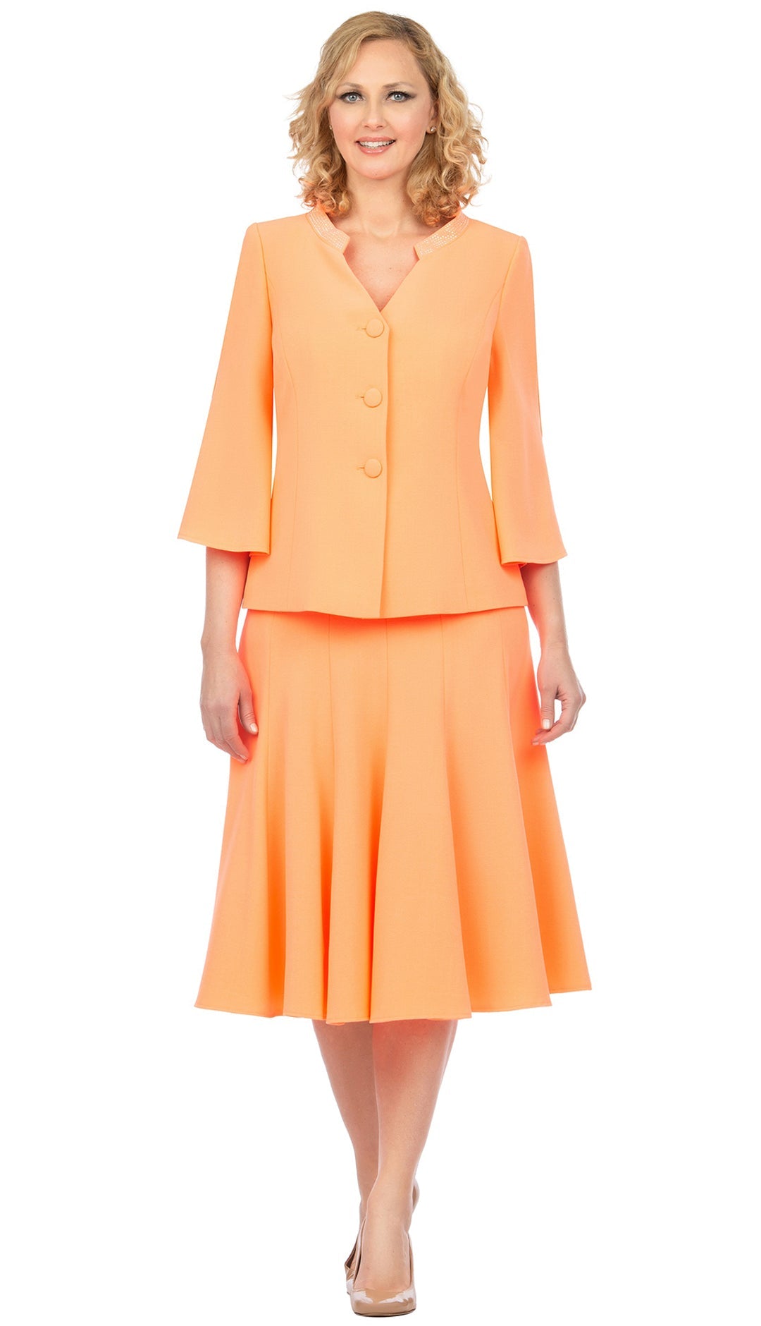 Giovanna Suit S0730C-Orange - Church Suits For Less