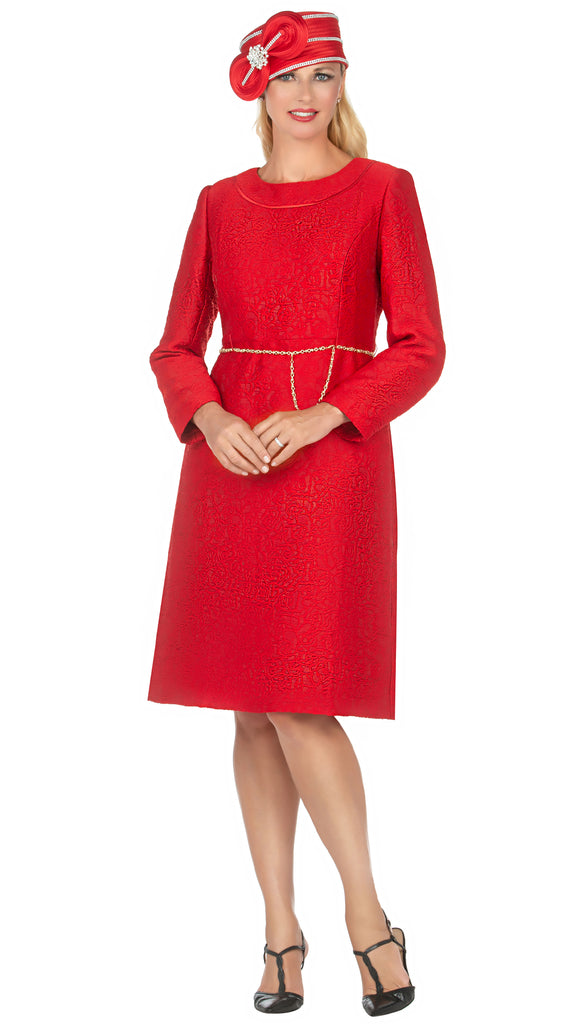 Giovanna Church Dress D1521-Red - Church Suits For Less