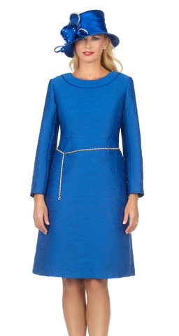 Giovanna Church Dress D1521-Royal - Church Suits For Less