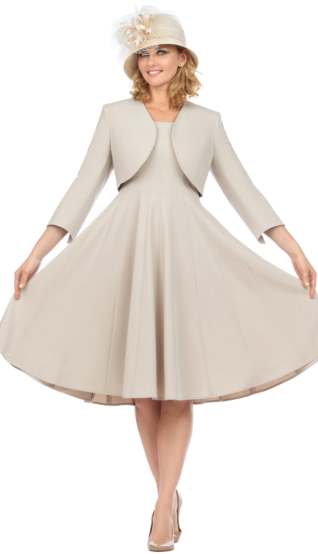 Giovanna Dress D1540C-Taupe | Church Suits For Less Giovanna Dress D1540C-Taupe | Church Suits For Less