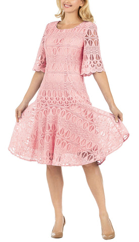 Giovanna Dress D1541C-Pink - Church Suits For Less