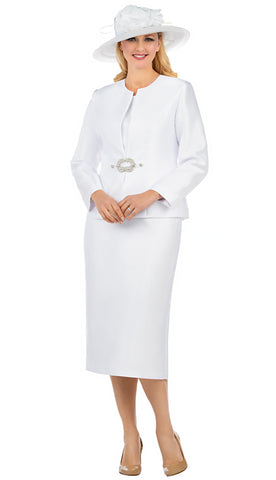 Giovanna Suit G1155-White - Church Suits For Less
