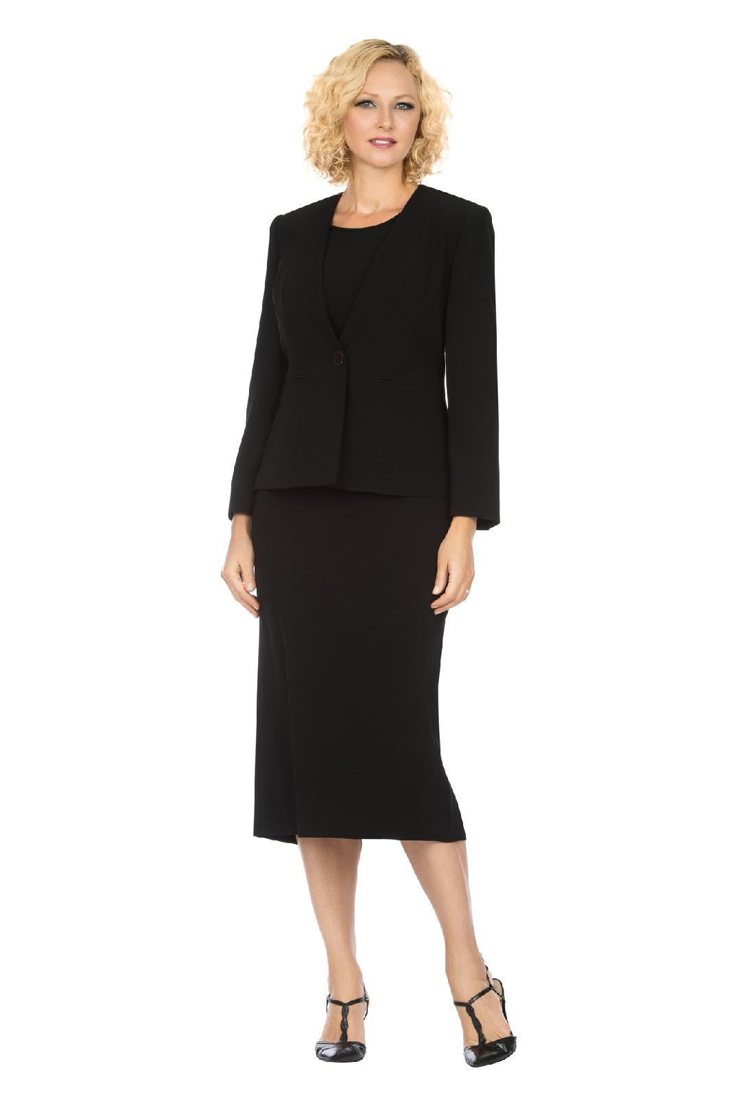 Giovanna Usher Suit S0722-Black - Church Suits For Less