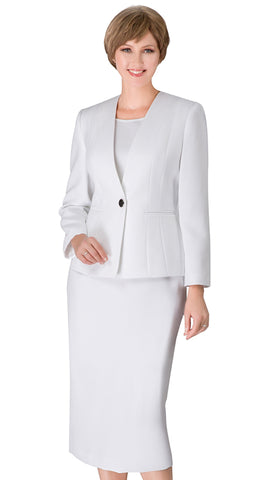 Giovanna Usher Suit S0722-White - Church Suits For Less