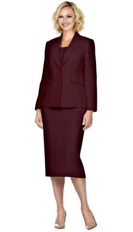 Giovanna Usher Suit S0710-Plum - Church Suits For Less