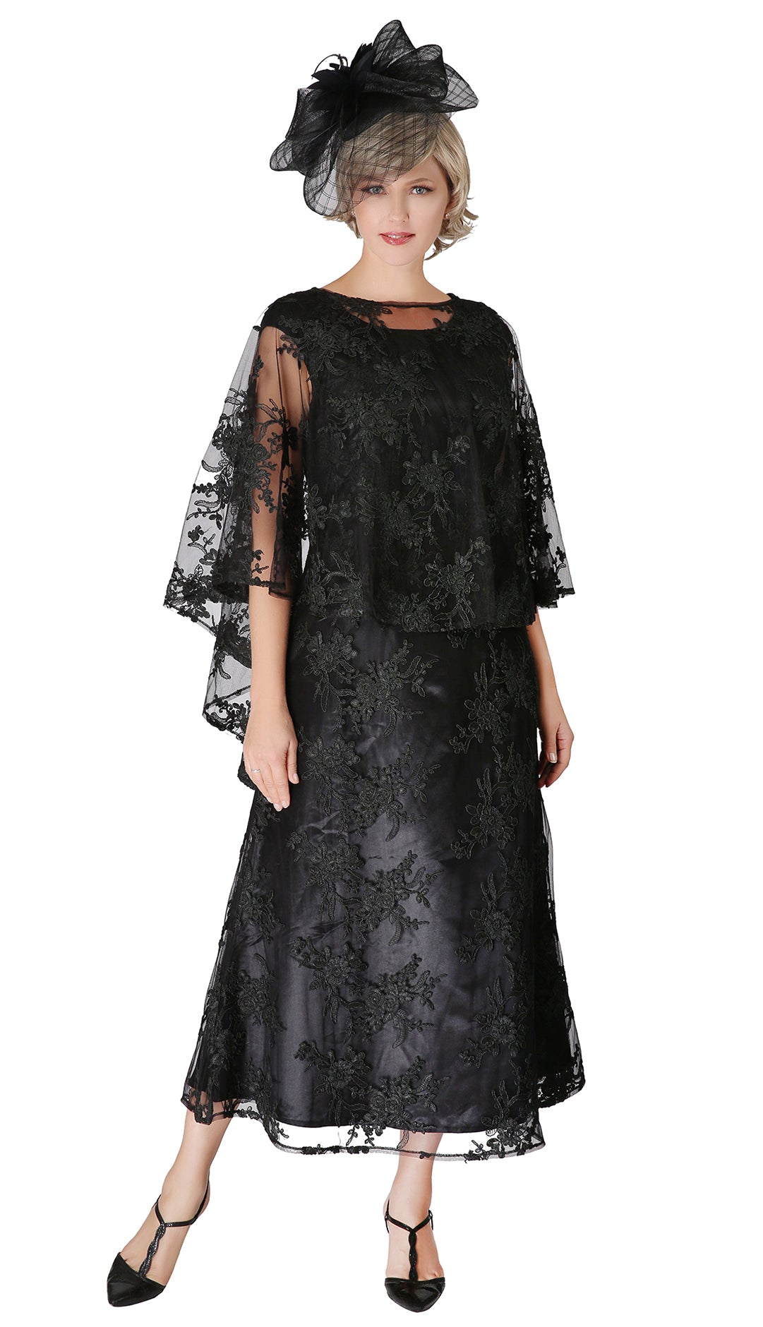 Giovanna Dress D1510C-Black - Church Suits For Less