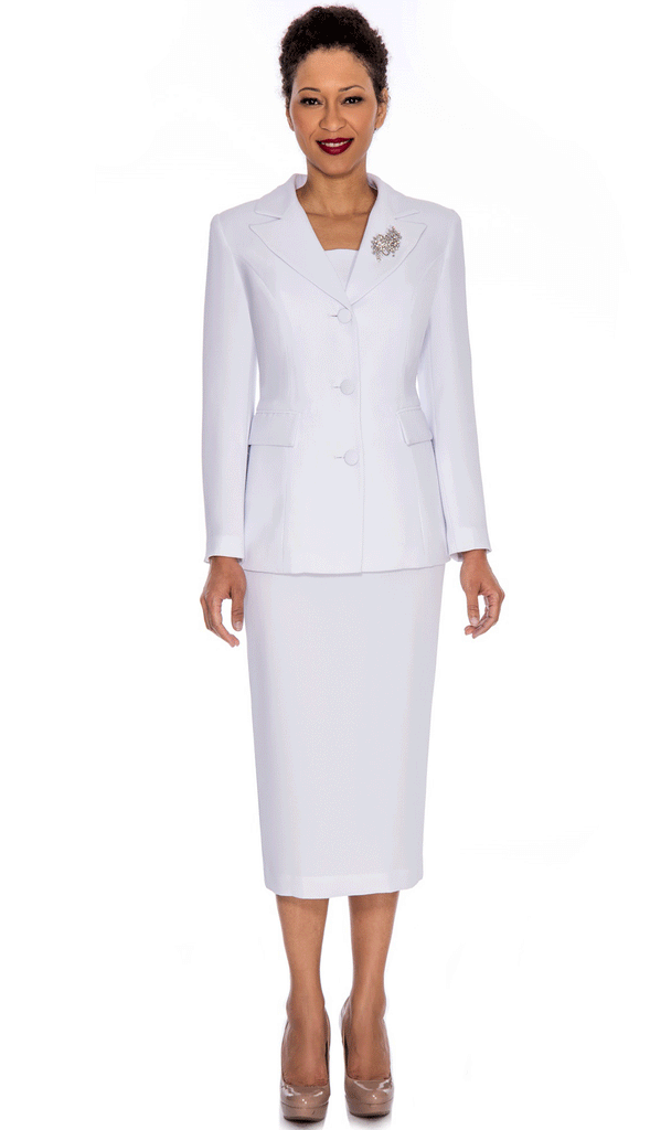 Giovanna Usher Suit 0655-White - Church Suits For Less