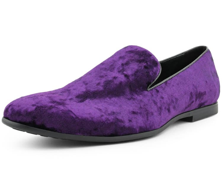 Purple velvet dress shoes Clearance