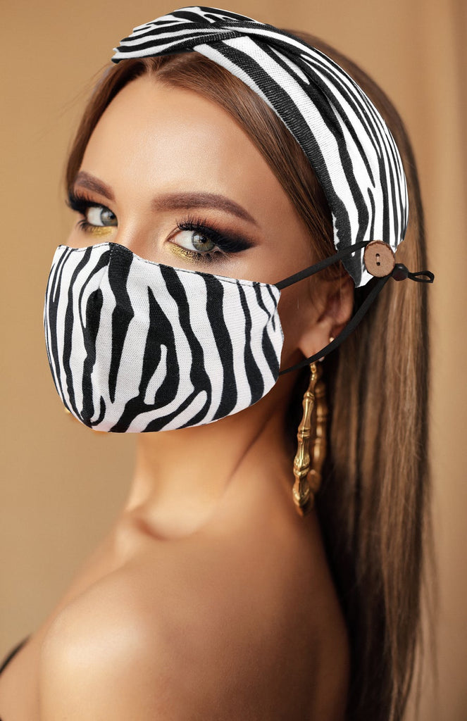 Women Fashion Face Mask & Headband-113-14 - Church Suits For Less