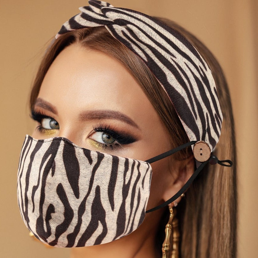 Women Fashion Face Mask & Headband-113-15 - Church Suits For Less