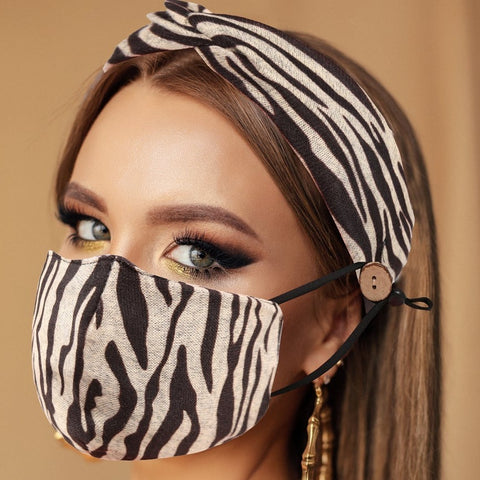 Women Fashion Face Mask & Headband-113-15