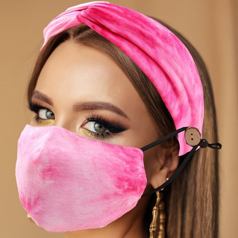 Women Fashion Face Mask & Headband-113-7