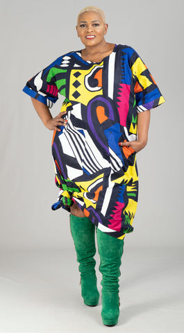 Kara Chic Print Dress 7648A - Church Suits For Less