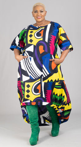 Kara Chic Print Dress 7648A