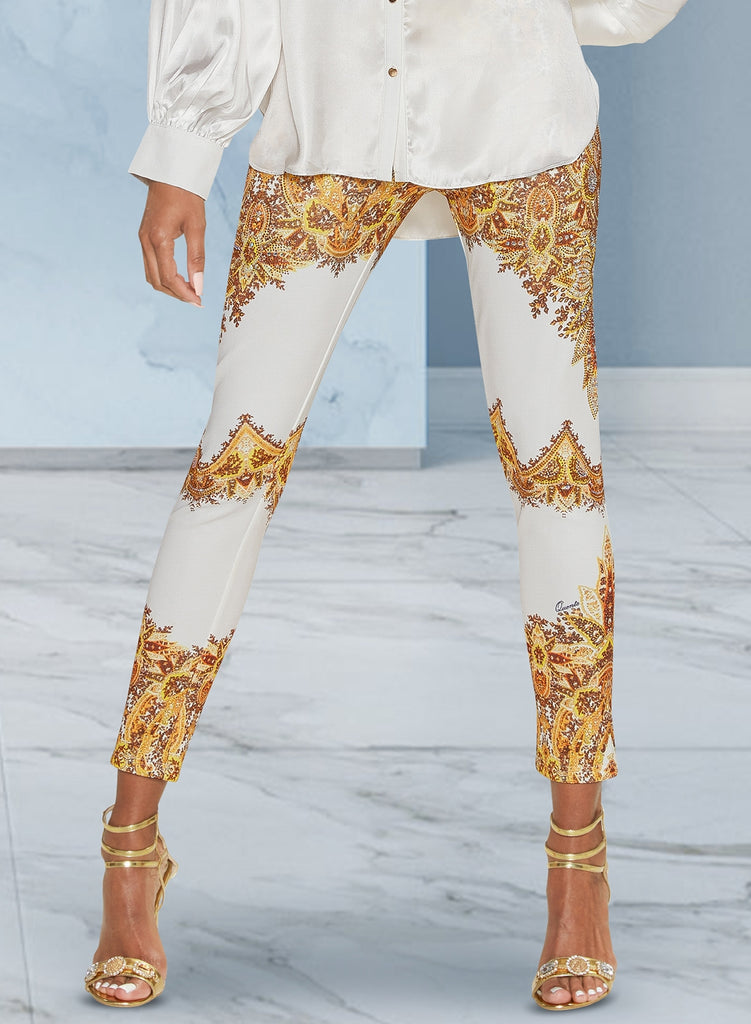 Love The Queen Print Pant 17389P - Church Suits For Less