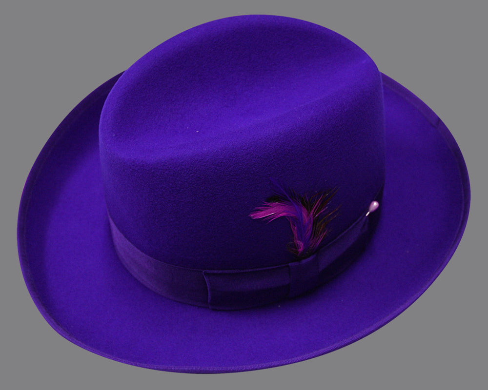 Men Godfather Hat-Purple - Church Suits For Less