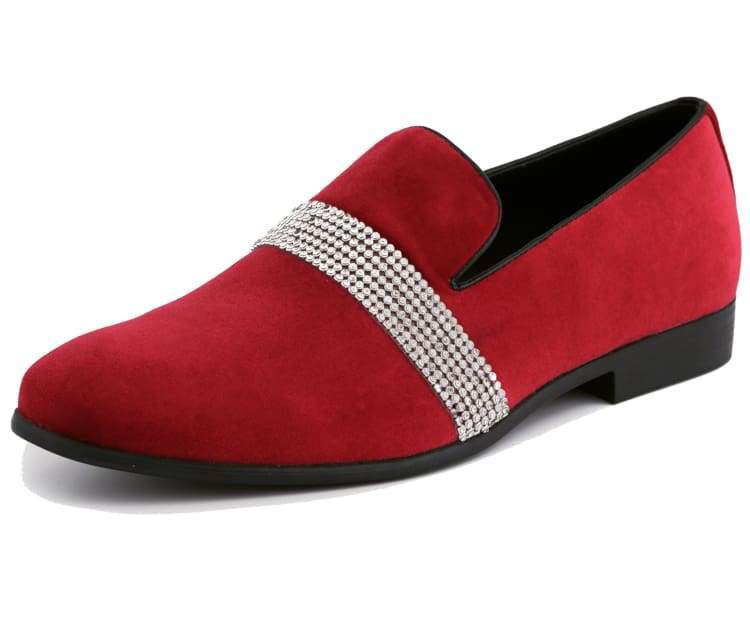 Men Dress Shoes-MSD-MONA667 Red - Church Suits For Less