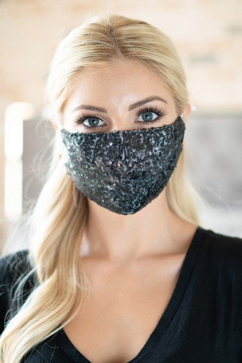 Women Fashion Face Mask-2000 Black - Church Suits For Less