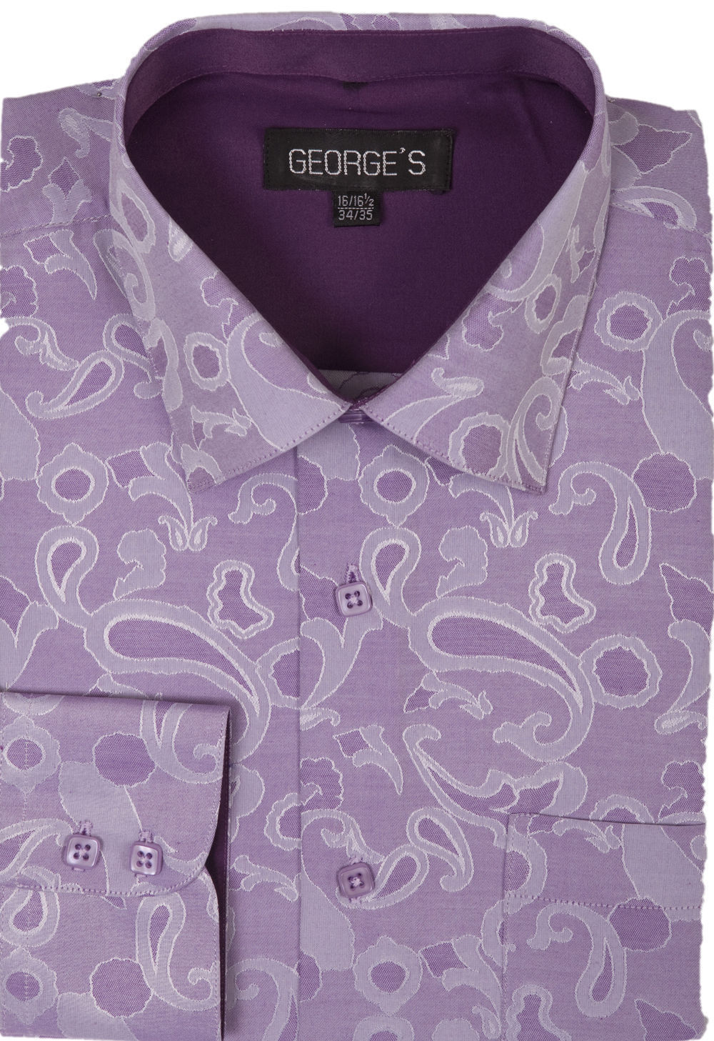 Men Shirt AH625-Purple - Church Suits For Less