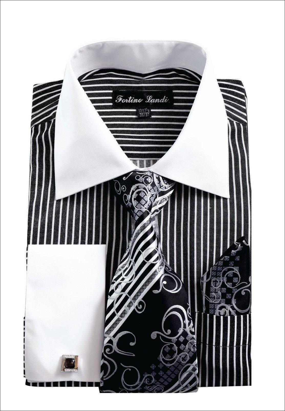 Milano Moda Men Shirt FL631-Black Church suits for less Milano Moda Men Shirt FL631-Black Church suits for less