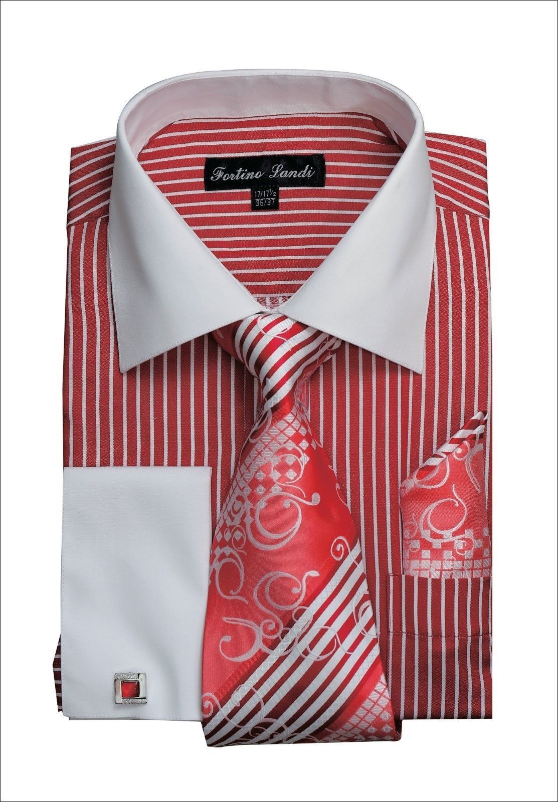 Men Shirt FL631-Red - Church Suits For Less