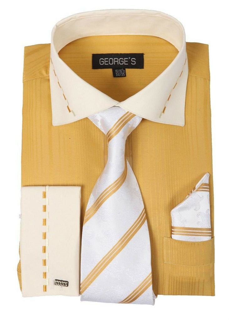 Milano Moda Dress Shirt AH621-Gold - Church Suits For Less