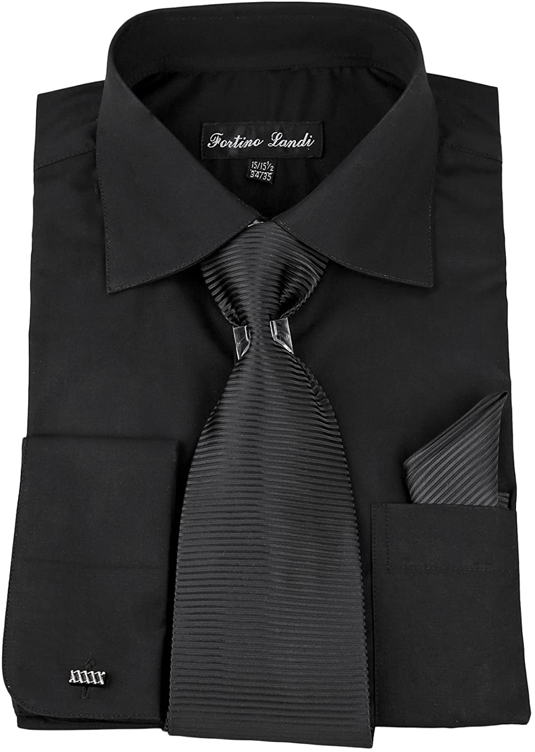 Men Dress Shirt SG-27-Black Men Dress Shirt SG-27-Black