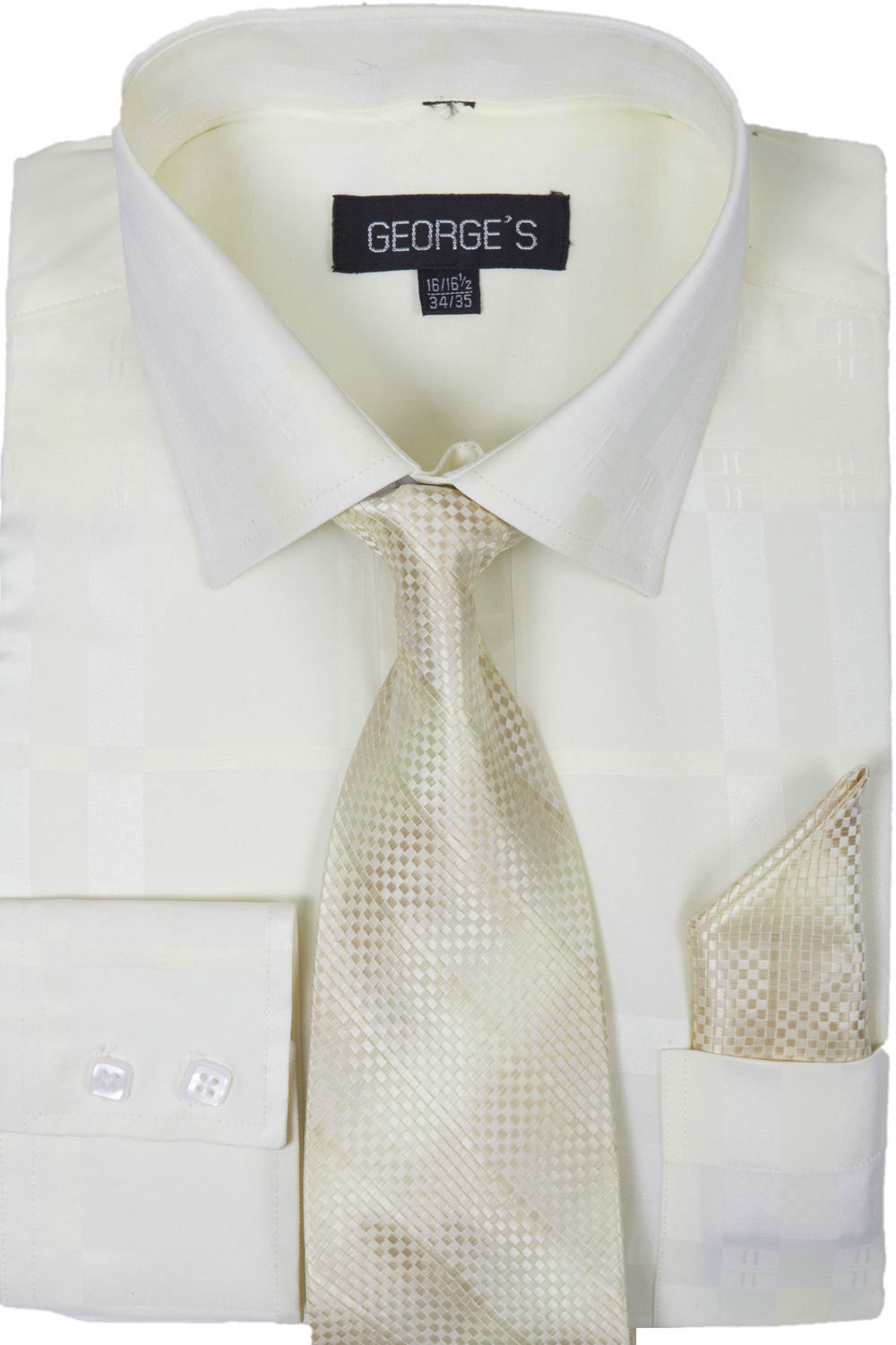 Milano Moda Men Shirt AH623-Cream - Church Suits For Less