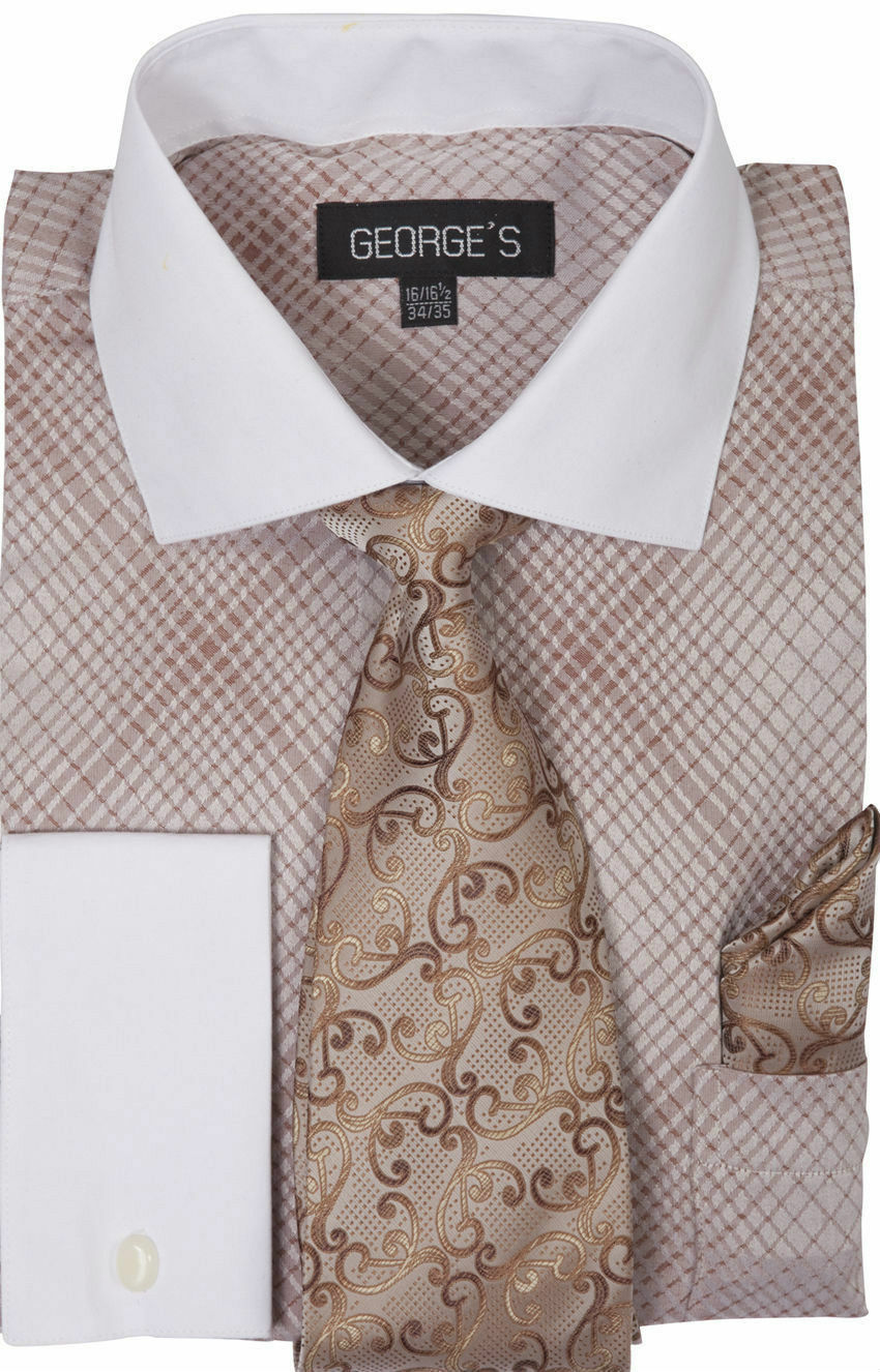 Milano Moda Men Shirt AH624-Brown - Church Suits For Less