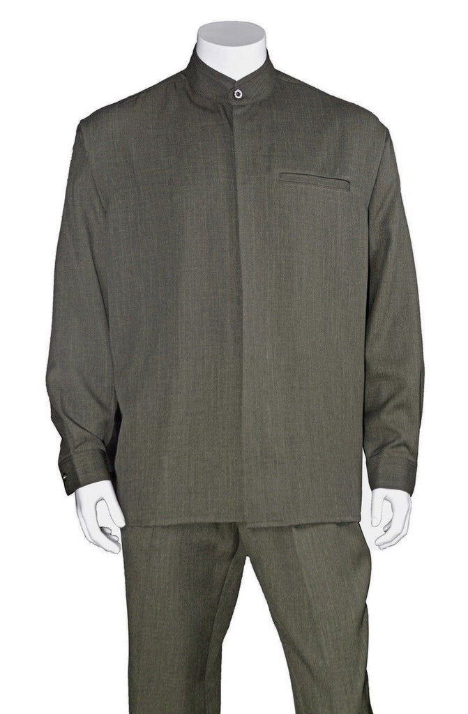 Fortino Landi Walking Set M2826-Olive - Church Suits For Less