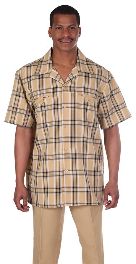 Milano Moda Walking Set M2952-Gold - Church Suits For Less