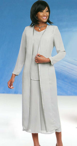 Misty Lane Skirt Suit Suit 13061C-Silver