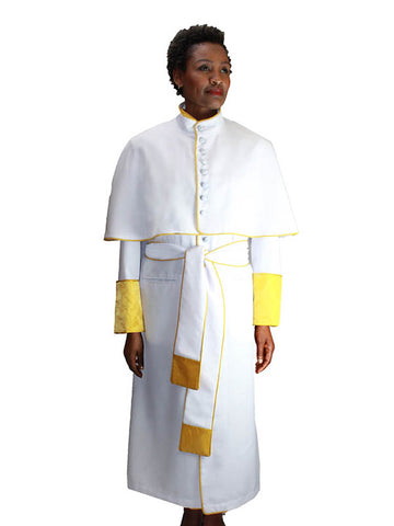 Regal Church Robe RR9002C-White/Gold - Church Suits For Less