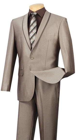Vinci Men Suit SSH-1-Beige - Church Suits For Less